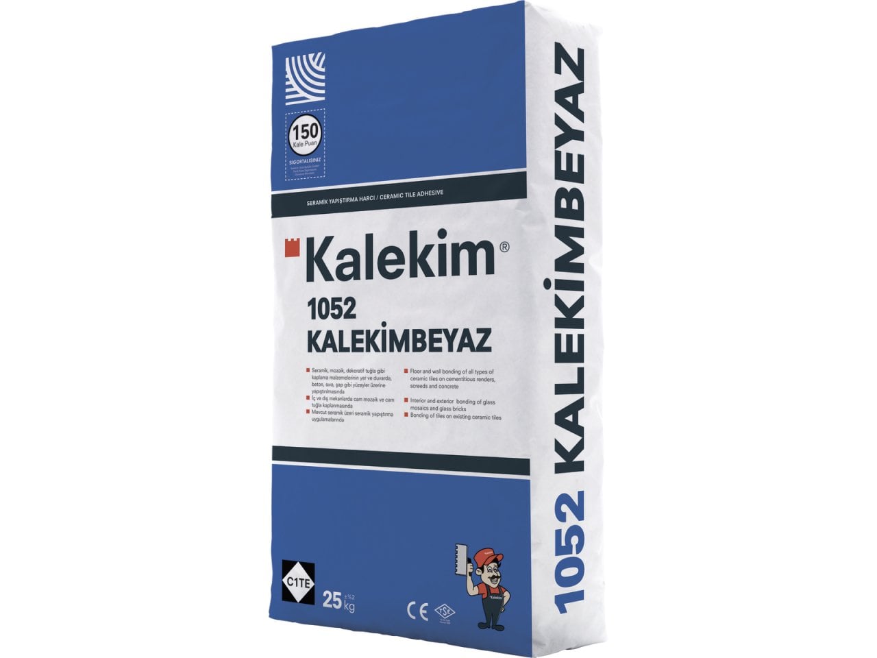 Seramik Yapıştırıcı ve Derz - KALEKİM  1052 (BEYAZ)  25KG | Pinhause